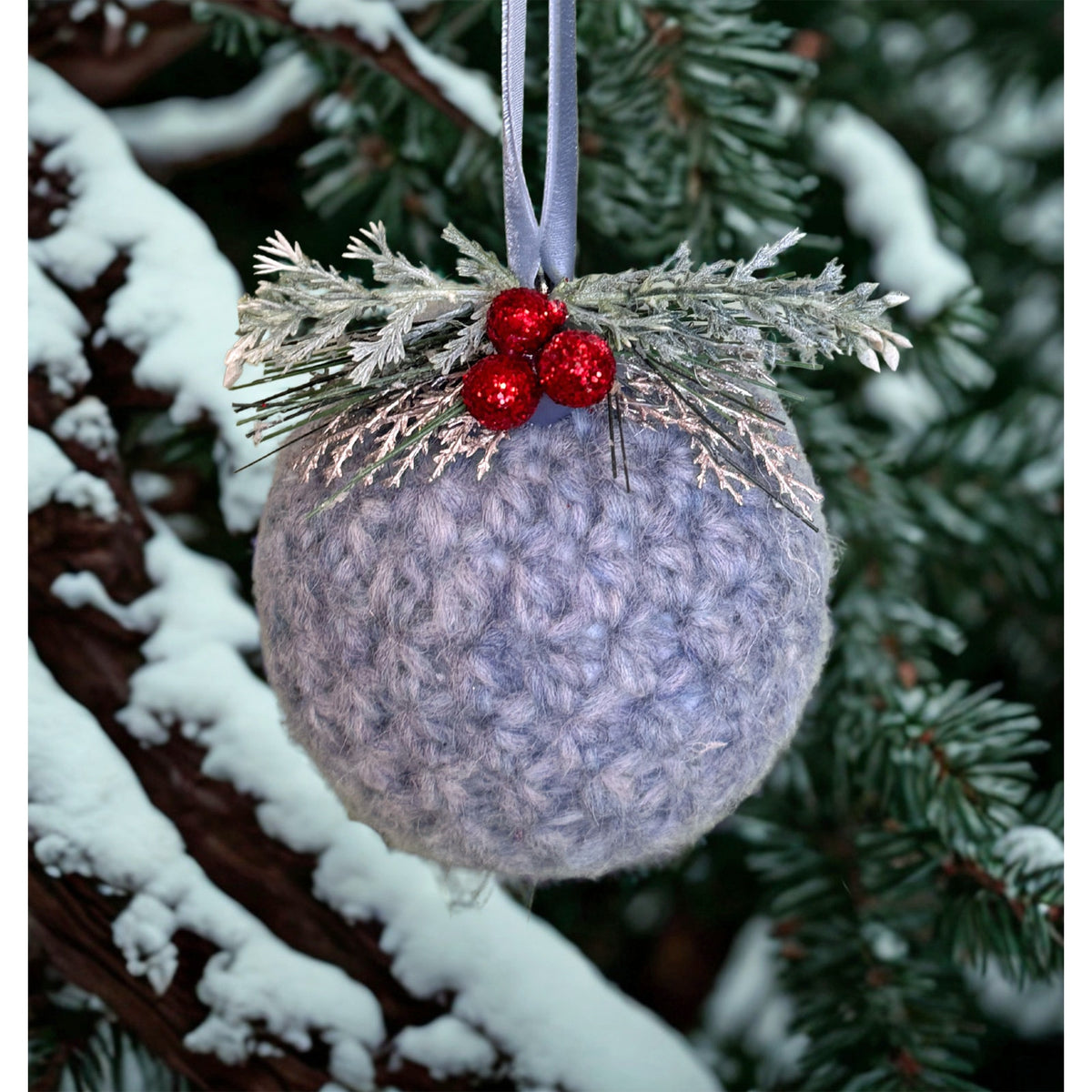 Handmade Crocheted Christmas Ornament Christmas Bauble