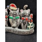 Vintage Christmas Cat Trio Brooch ‘Friends Are The Greatest Gift CP41