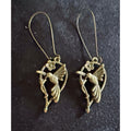 New Antiqued Bronze Bird Dangle Earrings E197