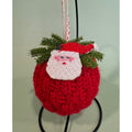 Handmade Crocheted Christmas Ornament Ball  Bauble  Tree Decoration   CO2