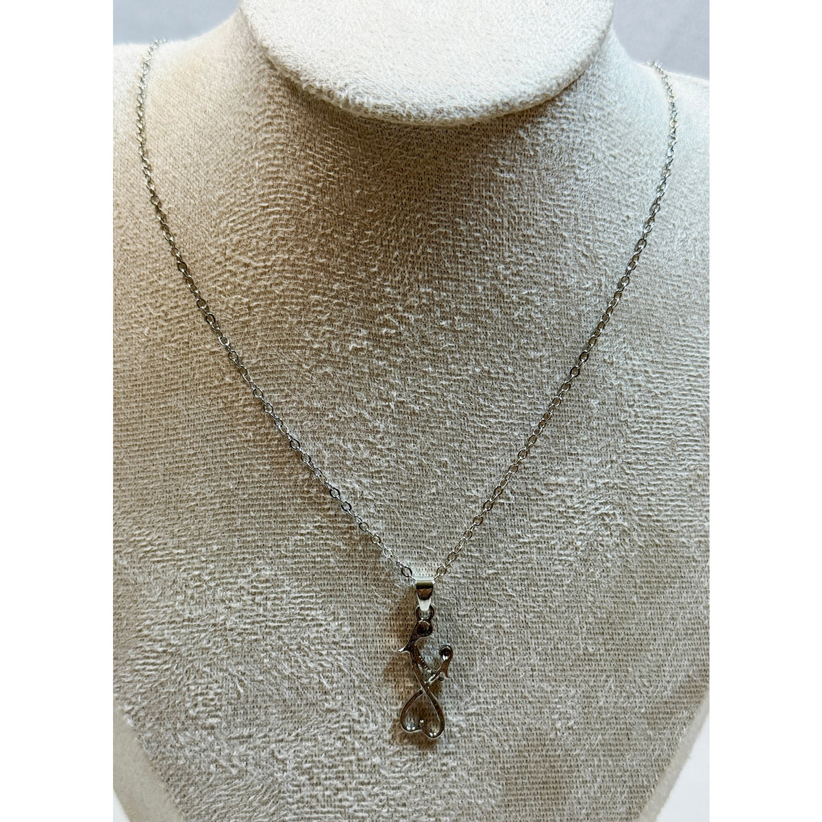 Mother & Child Necklace Silver Tone Mom Love Pendant 16-18" Chain N368