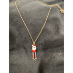 Whimsical Santa Claus Articulated Legs Christmas Necklace Pendant N109