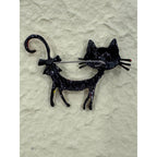 New Whimsical Red & Multi-Color Enamel Cat Brooch Pin  Costume Jewelry CP25