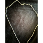 Yellow Flower with Pearl on a Silver Pendant 24 Inch Chain N274