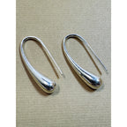 925 Silver Plated Teardrop Threader Earrings Minimalist Dangle Earrings E306