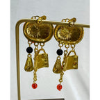 Halloween Jack O' Lantern Pumpkin Candy Corn Dangle Post Earrings 2.5" New E471