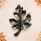 Vintage Copper Tone Oak Leaf Brooch Large Autumn Fall Statement Pin CP216