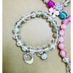 Set of 3 Stretch Beaded Bracelets Multicolor Charm Stack Boho Gift B118