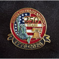 USA 250th Anniversary Lapel Pin Patriotic Americana Enamel Brooch 1.25” CP156
