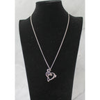 Pre-Owned Silver Toned Necklace with Fancy Heart Shaped Pendant N57