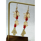Christmas Charm Dangle Earrings Snowman Christmas Tree Holiday 3 Inch E384