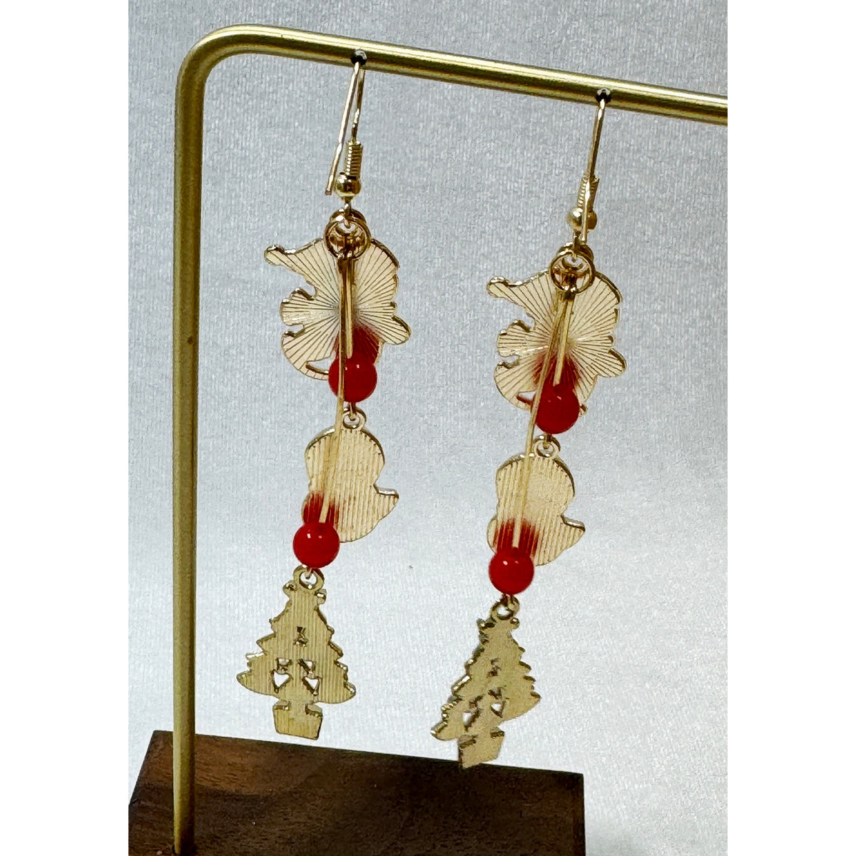 Christmas Charm Dangle Earrings Snowman Christmas Tree Holiday 3 Inch E384