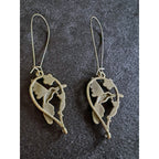 New Antiqued Bronze Bird Dangle Earrings E197