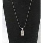 Silver Pendant with Two Pine Trees On A Black Cord N110