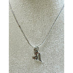 Silver Heart Pendant Necklace 18" Chain Love Romantic Gift Minimalist N464