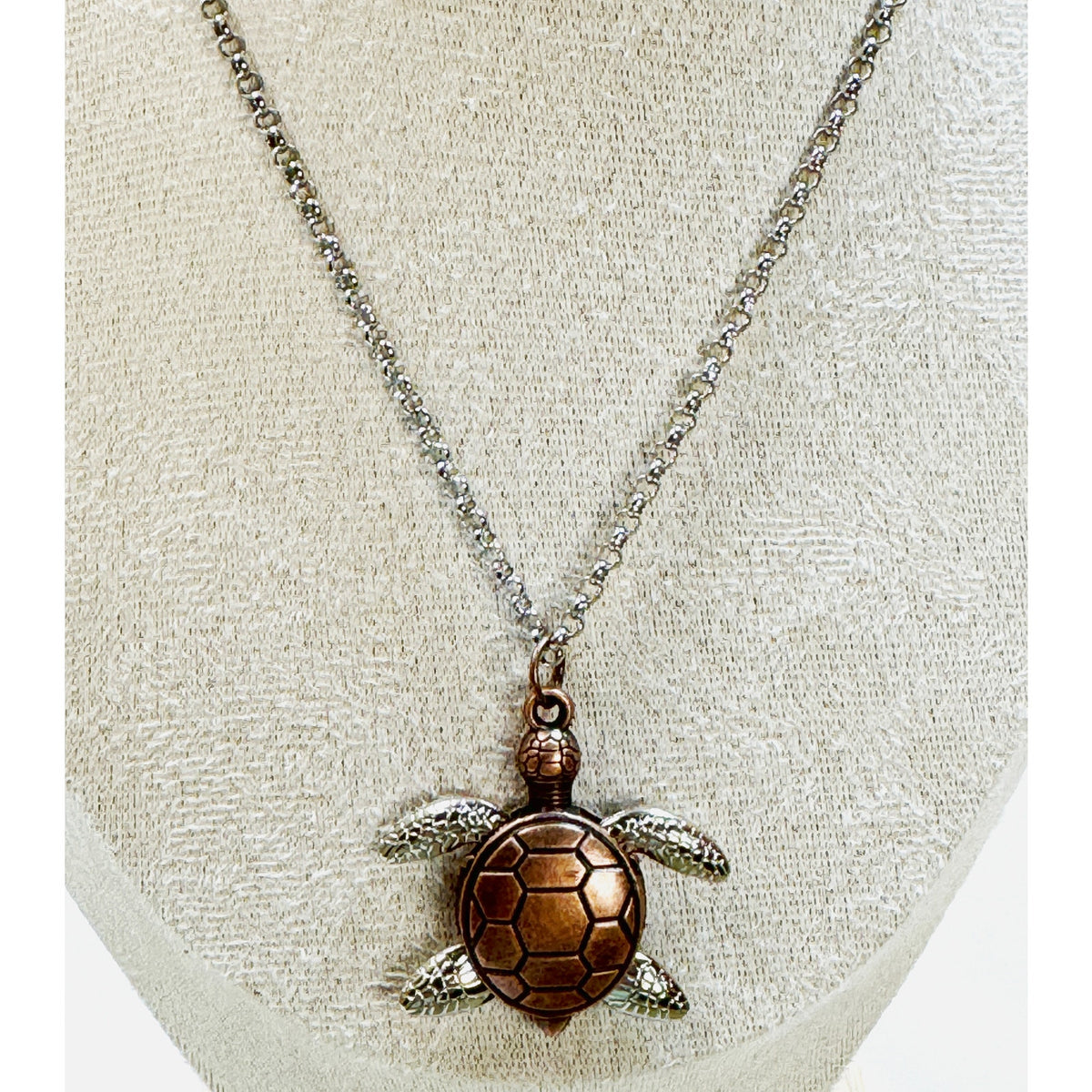 New Sea Turtle Necklace 24" Chain Ocean Turtle Pendant Beach Coastal N467