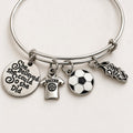 Soccer Charm Bracelet She Believed She Could Silver Tone Sports Gift B158