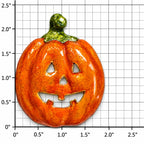 Vintage Orange Enamel Jack O Lantern Pumpkin Brooch Halloween Fall Pin CP205