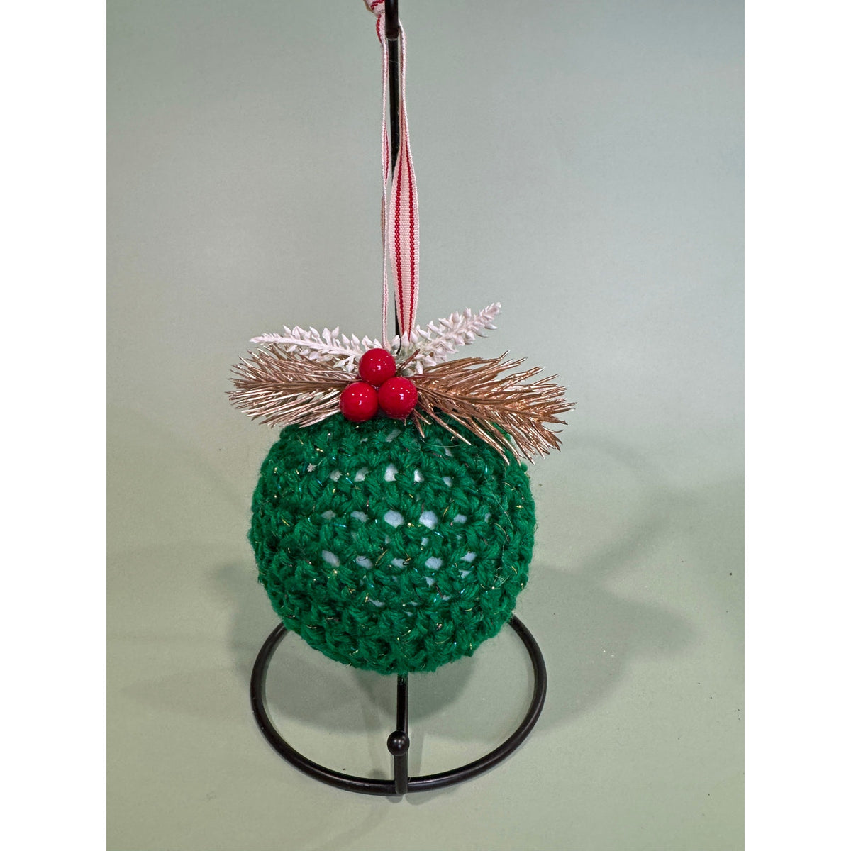 Handmade Crocheted Christmas Ornament Ball Bauble Tree Decoration   CO13