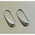 925 Silver Plated Teardrop Threader Earrings Minimalist Dangle Earrings E306