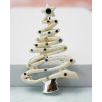 White Glitter and Rhinestones Make This Tree Brooch Look Like Frosting CP77
