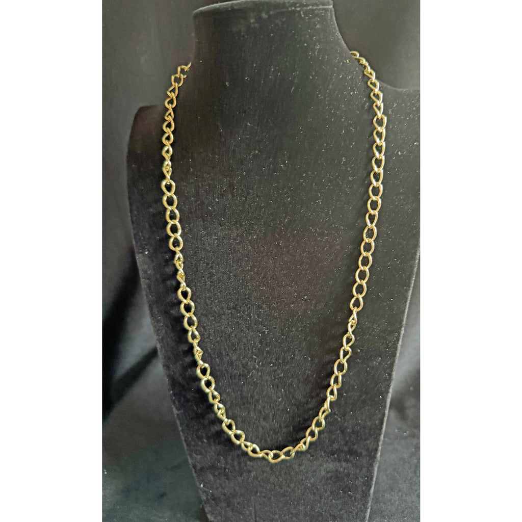 Gold Tone Chain Necklace 24” Lightweight Fashion Jewelry Link Chain Classic N206