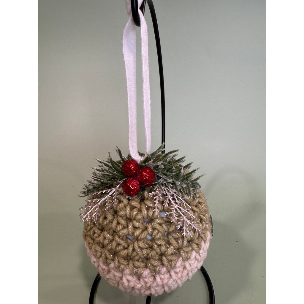 Handmade Crocheted Christmas Ornament Ball Bauble Tree Decoration   CO16