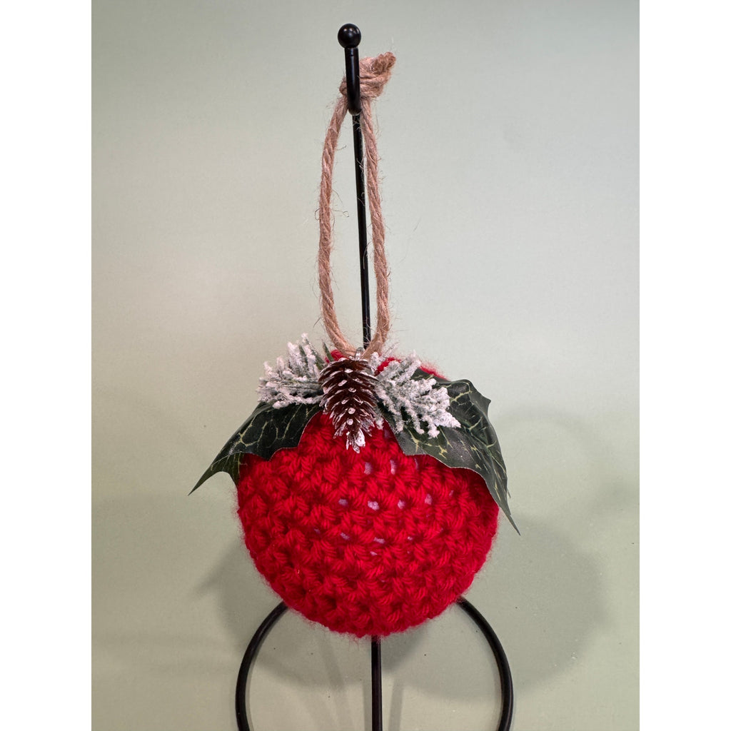 Handmade Crocheted Christmas Ornament Ball Bauble Tree Decoration   CO14