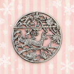 Vintage Sarah Coventry Running Deer Brooch Silver Tone Woodland Pin CP265