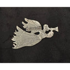 Mid-Century Silver Angel Brooch Pin — Figure with Trumpet, 1.5″ × 2.5″ CP115