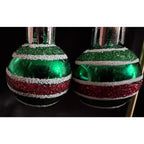 Red and Green Christmas Ornament Drop Earrings New E163