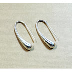 925 Silver Plated Teardrop Threader Earrings Minimalist Dangle Earrings E306