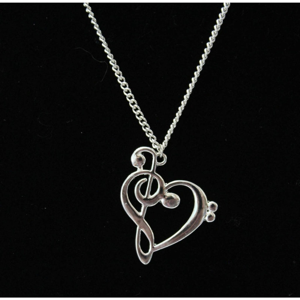 Pre-Owned Silver Toned Necklace with Fancy Heart Shaped Pendant N57