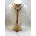 Gold Multi Chain Tassel Necklace 18-20" Adjustable Statement Fringe Lariat N357