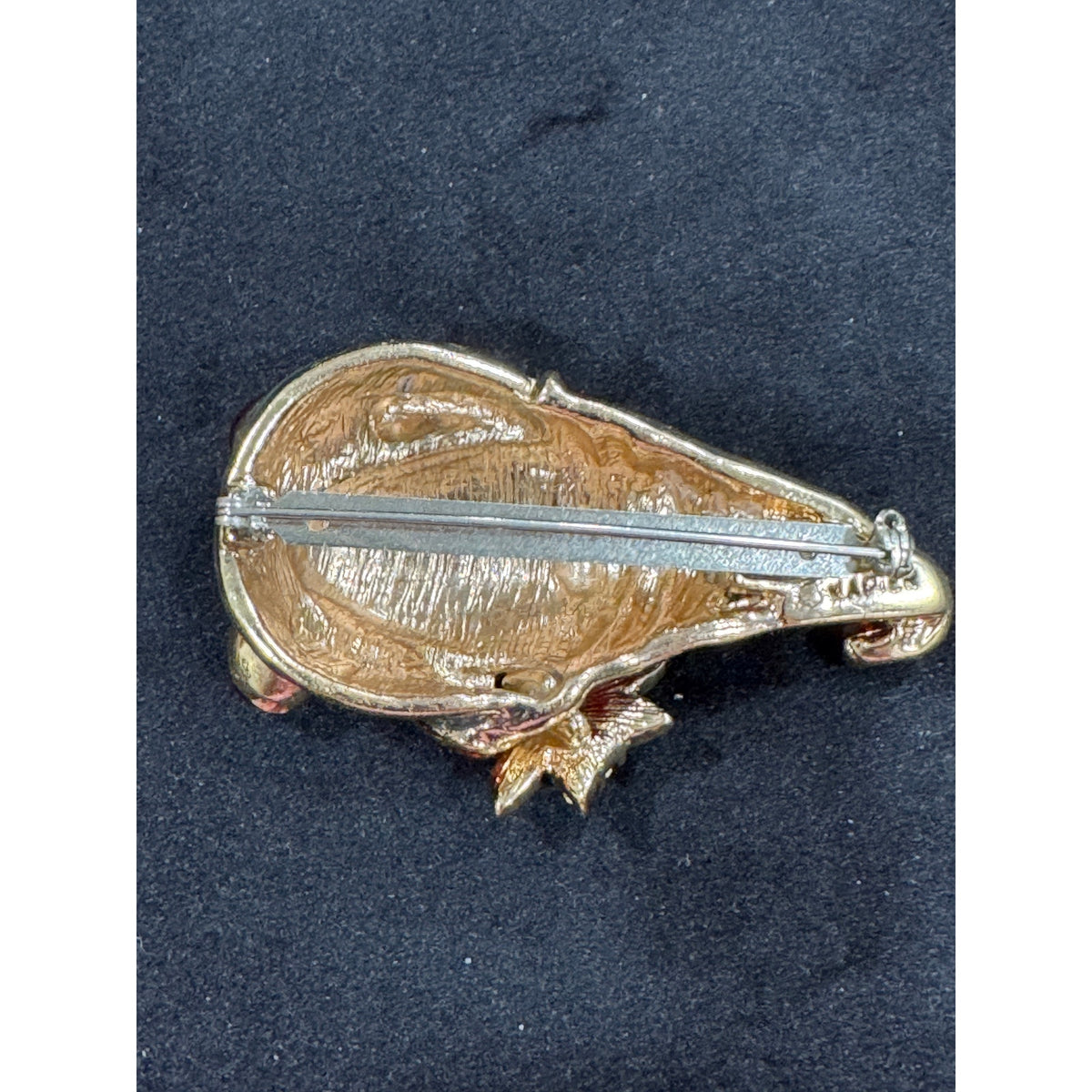 Vintage Gold-Tone Enamel Napier Gnome Brooch with Rhinestone Star Hat CP42