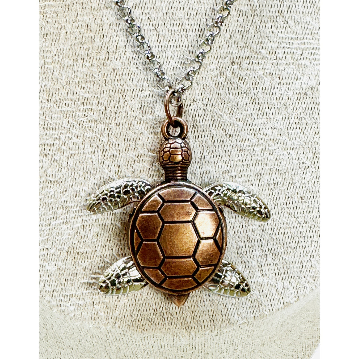 New Sea Turtle Necklace 24" Chain Ocean Turtle Pendant Beach Coastal N467