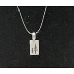 Silver Pendant with Two Pine Trees On A Black Cord N110