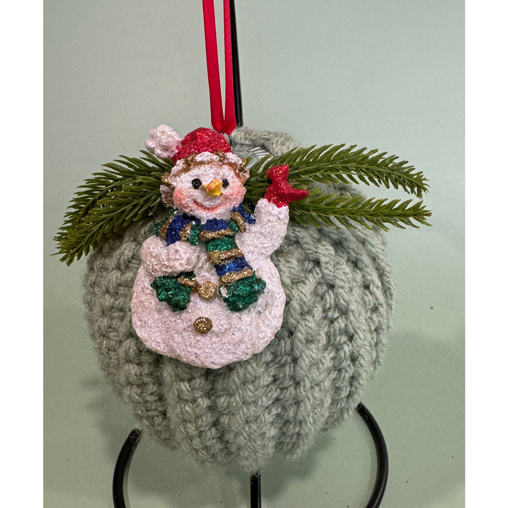 Handmade Crocheted Christmas Ornament Ball  Bauble  Tree Decoration   CO3