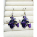 New Halloween Purple Witch Acrylic Dangle Earrings Spooky Costume Jewelry E480