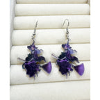 New Halloween Purple Witch Acrylic Dangle Earrings Spooky Costume Jewelry E480