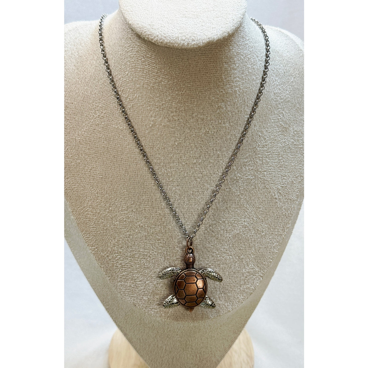 New Sea Turtle Necklace 24" Chain Ocean Turtle Pendant Beach Coastal N467