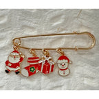 Gold Tone Christmas Charm Pin – New Holiday Jewelry CP02
