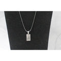 Silver Pendant with Two Pine Trees On A Black Cord N110
