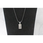 Silver Pendant with Two Pine Trees On A Black Cord N110