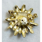 New Enamel Daisy Bee Brooch Pin Blue Flower Gold Tone Nature Garden 1.75" CP198