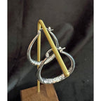 New Large 925 Silver Hoop Earrings with Saddleback Closure E171