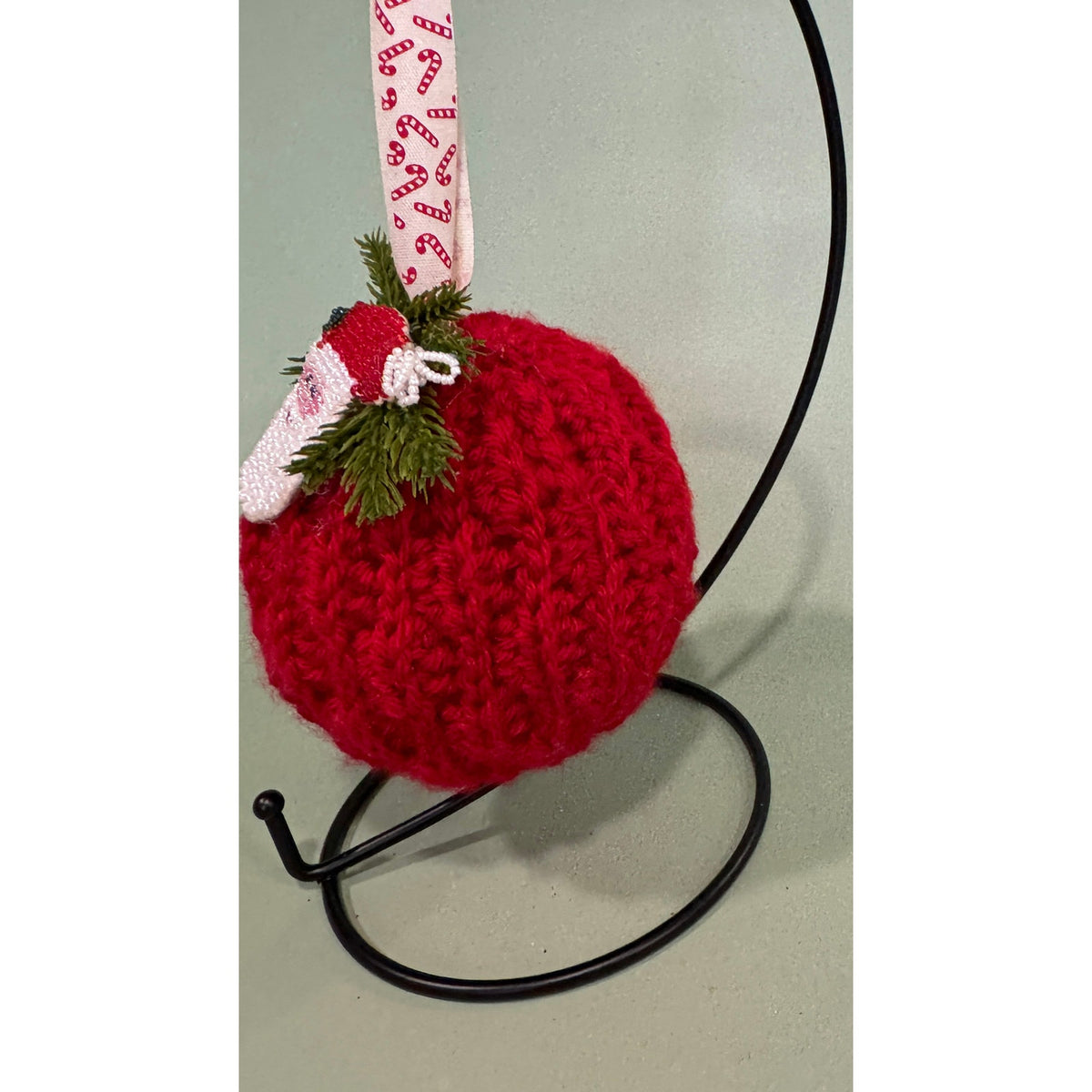 Handmade Crocheted Christmas Ornament Ball  Bauble  Tree Decoration   CO2