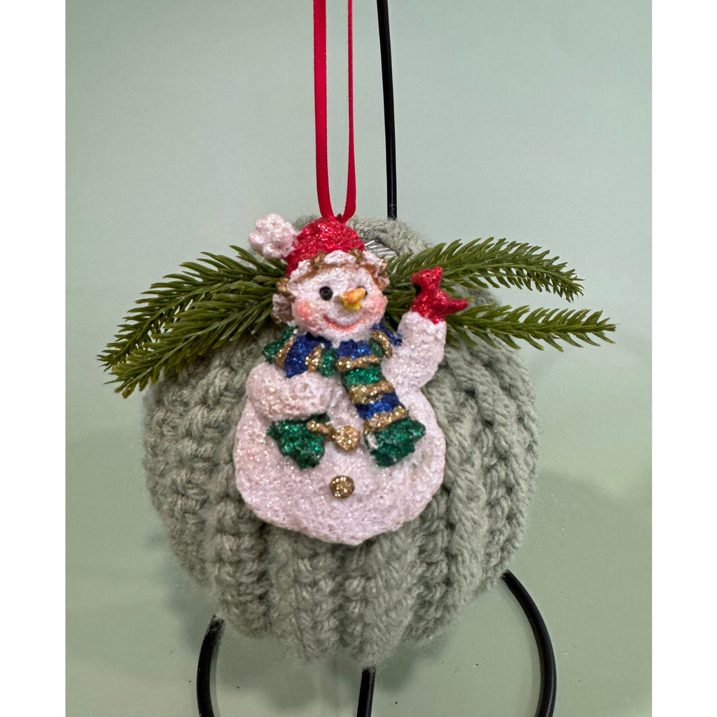 Handmade Crocheted Christmas Ornament Ball  Bauble  Tree Decoration   CO3