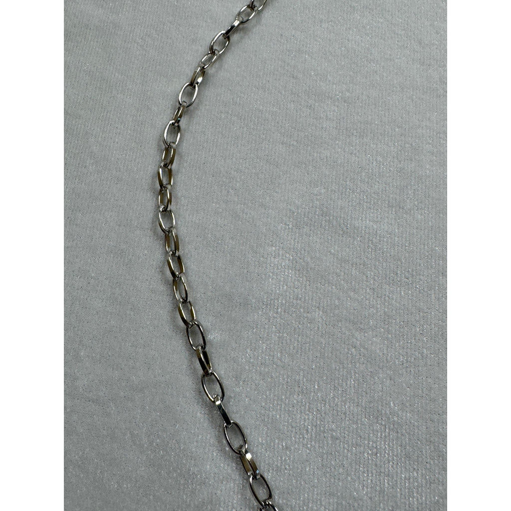 Silver Tone Figaro Link Necklace 26 Inch Long Chain Classic Fashion Jewelry N207