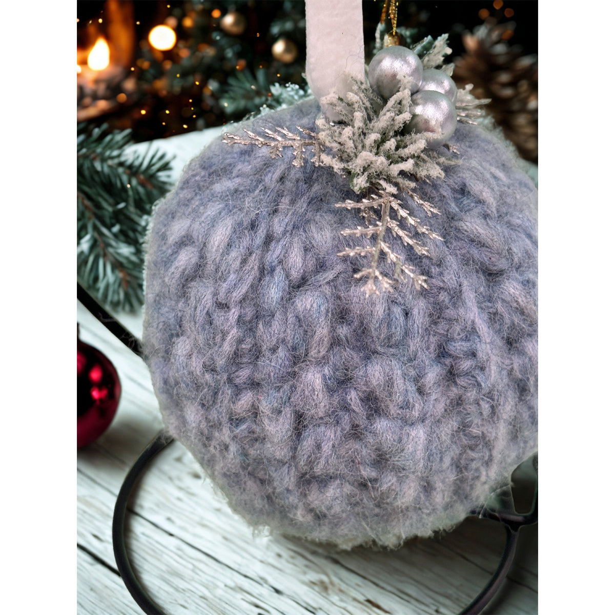 Handmade Crocheted Christmas Ornament Christmas Bauble